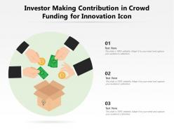 Investor Making Contribution In Crowd Funding For Innovation Icon