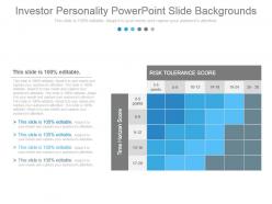 Investor personality powerpoint slide backgrounds