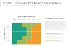 Investor personality ppt sample presentations