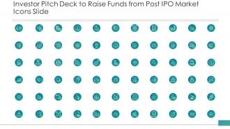 Investor pitch deck to raise funds from post ipo market icons slide