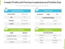 Investor profile business investment sureness financial assessment