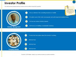 Investor profile business manual ppt powerpoint presentation portfolio slides