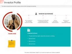 Investor profile business procedure manual ppt layouts themes