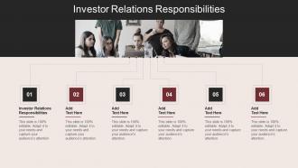Investor Relations Responsibilities In Powerpoint And Google Slides Cpb