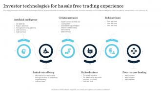 Investor Technologies For Hassle Free Trading Experience