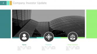 Investor update profile about business powerpoint presentation with slides