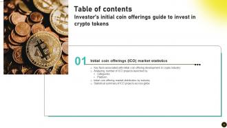 Investors Initial Coin Offerings Guide To Invest In Crypto Tokens BCT CD V Impressive Visual