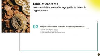 Investors Initial Coin Offerings Guide To Invest In Crypto Tokens BCT CD V Pre-designed Visual