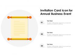 Invitation card icon for annual business event