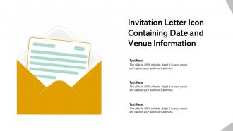 Invitation letter icon containing date and venue information
