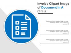 Invoice clipart image of document in a circle