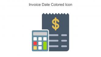 Invoice Date Colored Icon in powerpoint pptx png and editable eps format