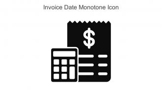 Invoice Date Monotone Icon in powerpoint pptx png and editable eps format