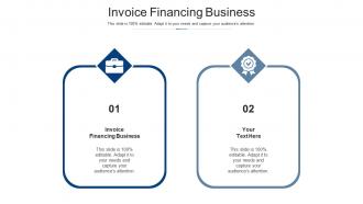 Invoice financing business ppt powerpoint presentation model vector cpb