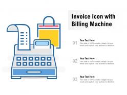 Invoice icon with billing machine