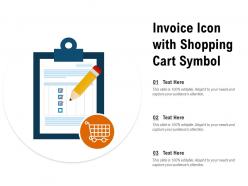 Invoice icon with shopping cart symbol