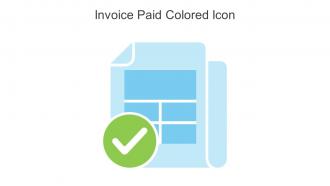 Invoice Paid Colored Icon in powerpoint pptx png and editable eps format
