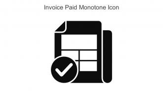 Invoice Paid Monotone Icon in powerpoint pptx png and editable eps format