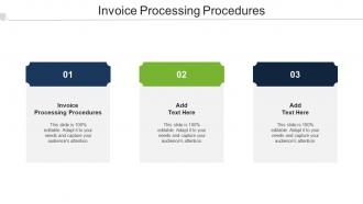 Invoice Processing Procedures Ppt Powerpoint Presentation Layouts Deck Cpb