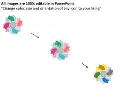Io four staged petal diagram with icons flat powerpoint design