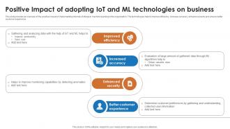IoT And Machine Learning Positive Impact Of Adopting IoT And Ml Technologies On Business IoT SS
