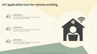 Iot Application Icon For Remote Working