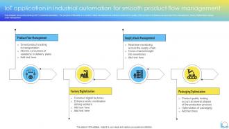 IoT Application In Industrial Automation For Smooth Product Flow Management