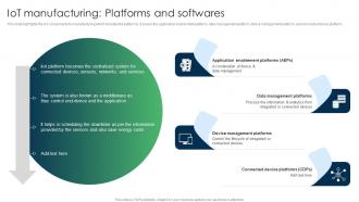 IoT Applications For Manufacturing IoT Manufacturing Platforms And Softwares IoT SS V