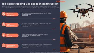 IoT Asset Tracking Use Cases In Construction Role Of IoT Asset Tracking In Revolutionizing IoT SS