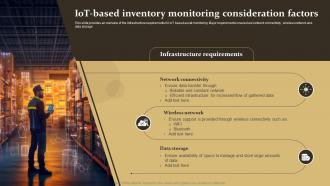 IoT Based Inventory Monitoring Consideration Factors IoT Supply Chain Management IoT SS