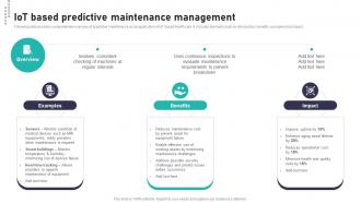 IoT Based Predictive Maintenance Impact Of IoT In Healthcare Industry IoT CD V