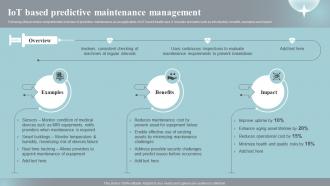 Iot Based Predictive Maintenance Management Implementing Iot Devices For Care Management IOT SS