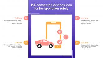 IOT Connected Devices Icon For Transportation Safety