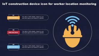 IoT Construction Device Icon For Worker Location Monitoring