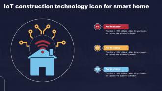 IoT Construction Technology Icon For Smart Home