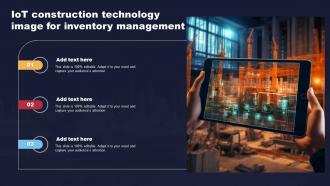 IoT Construction Technology Image For Inventory Management