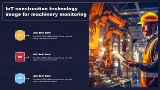 IoT Construction Technology Image For Machinery Monitoring