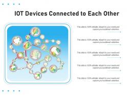 Iot devices connected to each other