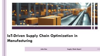 Iot Driven Supply Chain Optimization In Manufacturing PPT Sample AT