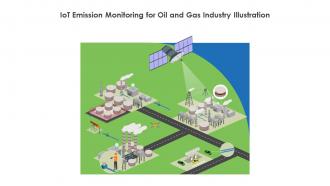 IoT Emission Monitoring For Oil And Gas Industry Illustration