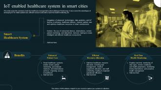 IoT Enabled Healthcare System In Smart Cities IoT Revolution In Smart Cities Applications IoT SS