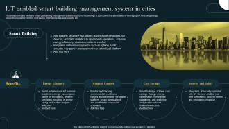 IoT Enabled Smart Building Management System In Revolution In Smart Cities Applications IoT SS