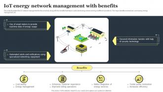 IOT Energy Network Management With Benefits