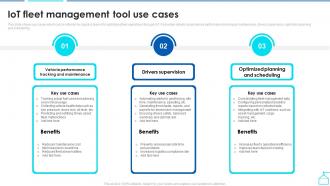 IoT Fleet Management Tool Use Cases Ppt Background