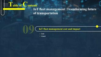 IoT Fleet Management Transforming Future Of Transportation IoT CD Powerpoint Presentation Slides Professionally Unique