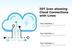 Iot icon showing cloud connections with lines