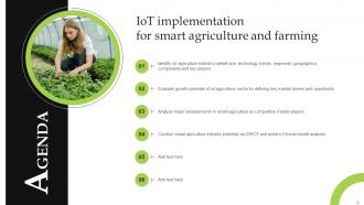 Iot Implementation For Smart Agriculture And Farming Powerpoint Presentation Slides Pre-designed Informative