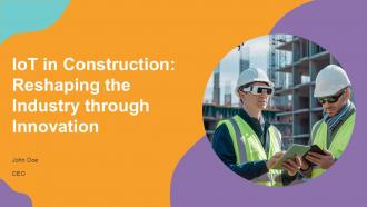 Iot In Construction Reshaping The Industry Through Innovation PPT PowerPoint ST AI