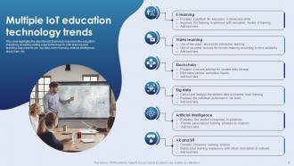 IoT In Education Powerpoint Ppt Template Bundles Engaging Impactful