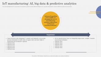 IoT In Manufacturing Industry IoT Manufacturing AI Big Data And Predictive Analytics IoT SS V